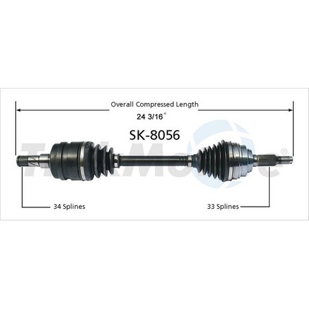 Surtrack Axle Cv Axle Shaft, Sk-8056 SK-8056